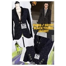 Chanel-New Stunning Black Tweed Jacket-Other