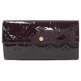 Louis Vuitton-Louis Vuitton Vernis Portefeuille Sarah Wallet-Dark red