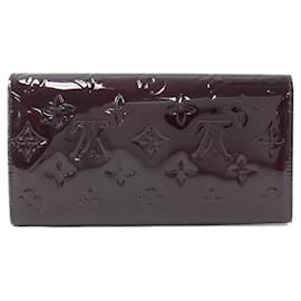 Louis Vuitton-Louis Vuitton Vernis Portefeuille Sarah Wallet-Dark red