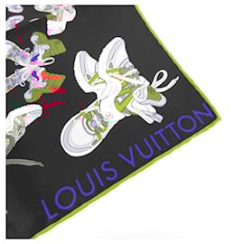 Louis Vuitton-Louis Vuitton Carre Arclight Scarf-Black,Pink,Orange