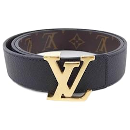 Louis Vuitton-Cinto Padrão Louis Vuitton-Marrom,Preto