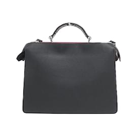Fendi-Sac à main Fendi Peekaboo I See You Medium-Noir,Rouge