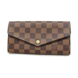 Louis Vuitton-Louis Vuitton Long Wallet Damier Portefeuille Sarah N63209 Ebene-Damier ebene