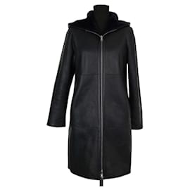 Tara Jarmon-Leather coat-Blue