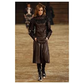 Chanel-14K$ Paris / Dallas Leather Fringe Jacket-Brown