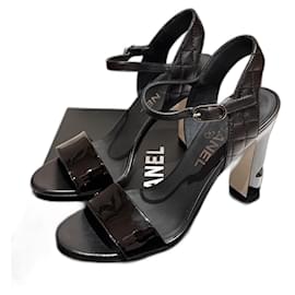 Chanel-LAMPÂT CAL heeled sandals-Black