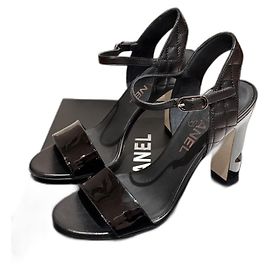 Chanel LAMPÂT CAL Absatzsandalen Schwarz