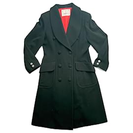 Autre Marque C'est Comme Ça CCC Black Wool Double Breasted Coat Black