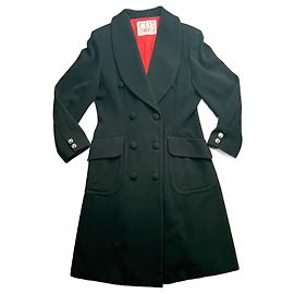 Autre Marque C'est Comme Ça CCC Wollmantel schwarz Doppelknopfer Schwarz
