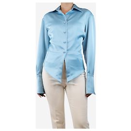 Attico Chemise en satin bleu bébé Lily - taille UK 8 Bleu