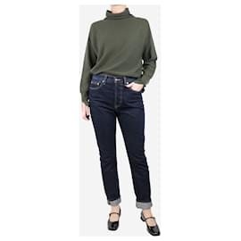 Autre Marque-Dark blue high-rise jeans - size UK 10-Blue