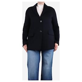 Autre Marque-Navy blue wool coat - size UK 12-Blue