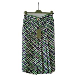 Gucci-GUCCI SILK PRINTED SKIRT.-Black