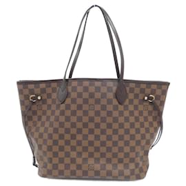 Louis Vuitton-Bolsa Louis Vuitton Damier Neverfull MM-Damier ebene