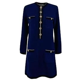Chanel-New Icon La Pausa CC Buttons Dress-Navy blue