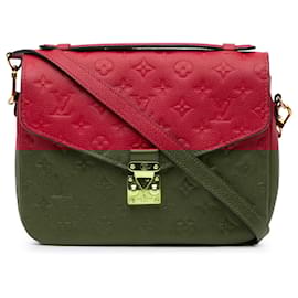 Louis Vuitton-Louis Vuitton Red Monogram Empreinte Pochette Metis-Red
