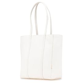 Balenciaga-Balenciaga White Canvas Everyday Tote XS-White