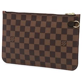 Louis Vuitton-Pochete Neverfull Damier Ebene Marrom Louis Vuitton-Marrom