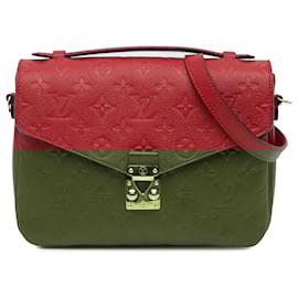 Louis Vuitton-Louis Vuitton Red Monogram Empreinte Pochette Metis-Red