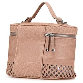 Dior-Dior Pink Mesh Embroidered Diortravel Vanity Case-Pink