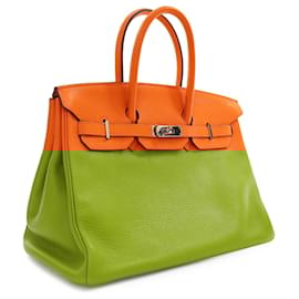 Hermès-Hermès Orange Togo Birkin Retourne 35-Orange