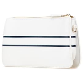 Dior-Dior White Leather Vibe Shoulder Bag-White