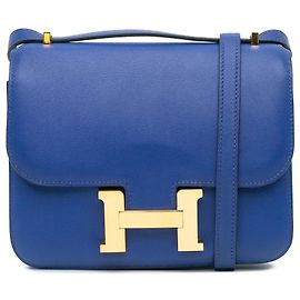 Hermès Azul Mini Swift Constance 18 Azul