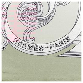 Hermès-Hermès Pink Les Tuileries Silk Scarf-Pink