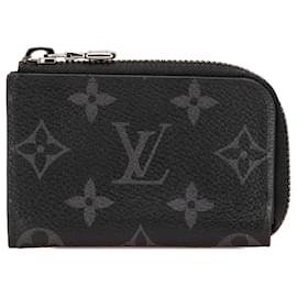 Louis Vuitton-Louis Vuitton Black Monogram Eclipse Zippy Coin Purse-Black
