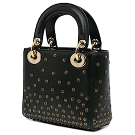 Dior-Dior Black Mini Calfskin Embellished Lady Dior-Black