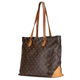 Louis Vuitton-Louis Vuitton Brown Monogram Cabas Mezzo-Brown
