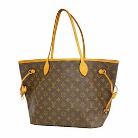 Louis Vuitton-Louis Vuitton Monogram Neverfull MM Tote Bag-Brown