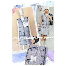 Chanel-8K$ New Runway Tweed Dress-Grey