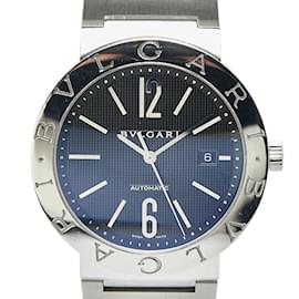 Bulgari-Bvlgari BB42SS Automatic Black Dial Stainless Steel Men's Watch-Other