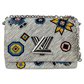 Louis Vuitton-Louis Vuitton Epi Denim Twist MM Shoulder Bag-Black,White,Multiple colors