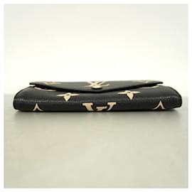 Louis Vuitton-Louis Vuitton Long Wallet Monogram Empreinte Bicolor-Black,Beige