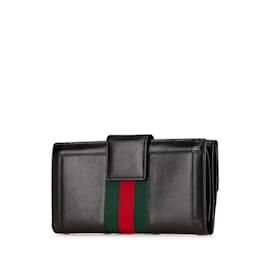 Gucci-Carteira longa com studs Gucci Sherry Line-Preto,Multicor