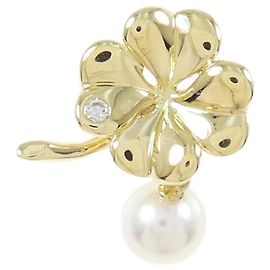 Broche de Perla Akoya Mikimoto Amarillo