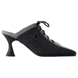Autre Marque-Corset Sandals - Carel - Canvas - Black-Black