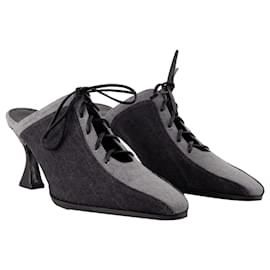 Autre Marque-Corset Sandals - Carel - Canvas - Black-Black
