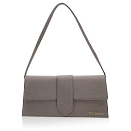 Jacquemus-Beige Linen Le Long Bambino Structured Shoulder Bag-Beige