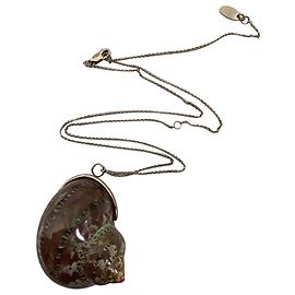 Colar de concha Chloé em metal dourado Marrom Vermelho