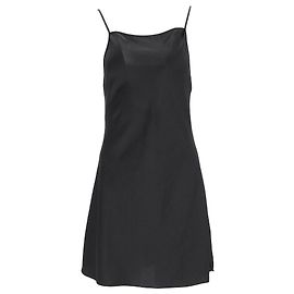 Alexander Wang Alexander Want Dünne Träger Mini Kleid aus schwarzem Satin Schwarz