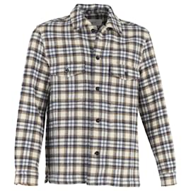 Autre Marque- Mr. P. Checked Button-Down Overshirt in Multicolor Wool-Multiple colors