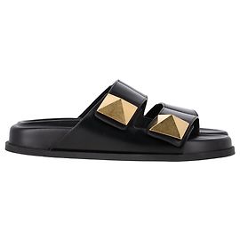 Valentino Garavani Sapatilhas Valentino Roman Stud em couro preto Preto