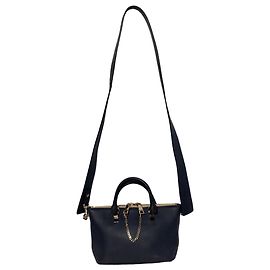 Chloé Baylee Handbag in Navy Blue Leather Blue Navy blue