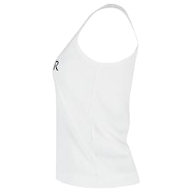 Moncler-Moncler Logo tank Top in White Cotton-White,Cream