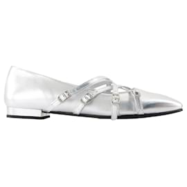 Autre Marque-Eloise Ballerinas - Carel - Leather - Silver-Silvery,Metallic