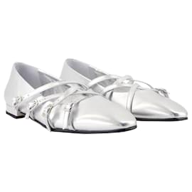 Autre Marque-Eloise Ballerinas - Carel - Leather - Silver-Silvery,Metallic