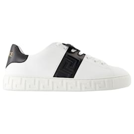 Baskets - Versace - Cuir - Blanc Blanc